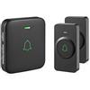 AVANTEK CB-21 Waterproof Wireless Doorbell Operating at Over 1000 Feet, 2 Remote Buttons Can Have Different Tones, 52 Melodies, CD Quality Sound and LED Flash