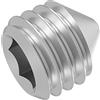 SECCARO - Lot de 20 viti senza testa con punta M8 x 8 mm, in acciaio inox V2A VA A2, DIN 914 / ISO 4027
