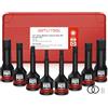 GETLITOOL Set 8PZ 1/2 Inch Bussola a Brugola Torx T30-T80 in Acciaio S2, Corredo di Bussole a Impatto Lungo 78mm, 8x Bussole Esagonali a Stella per Chiave Pneumatica Dinamometrica con Valigetta