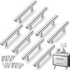 Dream HorseX 8 Pezzi Maniglia per Mobili T Bar Tubo in Acciaio Inox Maniglie a Corrimano Maniglie a Barra(Distanza dei fori:96mm,lunghezza:150 mm), per Porte Cassetti Armadio Maniglia