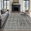 HUGEAR Vintage Tappeto 200x300cm Nero Antiscivolo Lavabile In Lavatrice Salotto Camera Da Pranzo Sedia Ufficio Tappeti Grandi Rug Esterno Pelo Corto Carpet