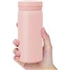 Linkidea, borraccia mini da 7 oz (200 ml), piccola borraccia in acciaio inossidabile con isolamento sottovuoto per bevande calde e fredde, antigoccia, adatta a borse, borsette e tasche (Rosa)