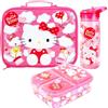 Stor Hello Kitty - Set di contenitori per il pranzo per bambini, con borsa termica per il pranzo, contenitore multiscomparto e bottiglia d'acqua da 580 ml, per scuola, viaggi, senza BPA