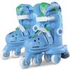 Yvolution Pattini evolutivi Twista in colore blu. Taglia 30-34. Si adattano facilmente da 4 ruote a linea con un solo clic. Unisex