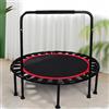 SESAMIS Fitness pieghevole, trampolino, capacità di carico 200 kg, antiscivolo e silenzioso, altezza del corrimano regolabile - perfetto per interni ed esterni