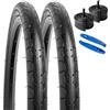 YunSCM 2Pcs Pieghevole 20 pollici pneumatici 20x1.50 ETRTO 40-406 e 2Pcs 20 pollici Camera d'aria AV32mm valvola Schrader, compatibile Bicicletta 20x1.50 Copertoni e Camera d'aria
