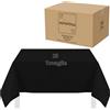Generico Tovaglie monouso TNT 100x100 cm resistenti tipo stoffa confezioni da 25 o 100 pezzi avorio beige bianco bordeaux nero grigio marrone tovaglie festa ristorante pizzeria copritavolo (25, Nero)