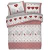 HomeLife Trapunta Matrimoniale Invernale 260X280 Made in Italy | Piumone Letto Matrimoniale 300 gr/mqAutunno/Inverno | Caldo Piumone Anallergico | Piumino Fantasia Scoiattolo| Rosso, 2P