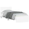 IKAYAA Letto Matrimoniale 90 x 200 con LED Letto 90 x 200 con Testiera Letto 90 x 200 Matrimoniale Legno con Illuminazione LED per Modernità Camera da Letto-Bianco-90 x 200 cm