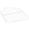 VEVOR Tappetino per Sedia con Bordo 1230 x 914 mm Tappeto Sedia Ufficio per Pavimenti in Moquette a Pelo Corto, Tappeto Protettivo Trasparente per Pavimenti in Plastica con Borchie, Facile da Pulire