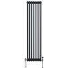 Monster Shop Radiatore Termosifone a 3 Colonne 1800mm x 382mm Moderno Centralizzato Grigio antracite in Acciaio Inox Verticale a Parete Cucina Soggiorno Bagno Kit di Fissaggio e Spazzola Inclusi