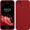 kwmobile Custodia Compatibile con Apple iPhone SE (1.Gen 2016) / iPhone 5 / iPhone 5S Cover - Back Case per Smartphone in Silicone TPU - Protezione Gommata - rosso scuro