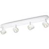 Philips Lighting Faretti Star, 4 Punti Luce Orientabili, 5W, Base Tonda, Bianco