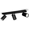 Philips Lighting PHILIPS KOSIPO FARETTO 3 LUCI NERO IN METALLO ATTACCO GU10 LIVING
