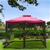 Kamanan Zanzariera per Gazebo, Zanzariera per Pergola con Cerniere, Tenda Anti-Insetti, Zanzarieras Universale per Gazebo, Tenda Anti-Insetti per Campeggio Picnic e Feste all'Aperto (Nero, 3x3m)