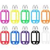 BAVALIN 20 Pezzi Etichetta con Anelli Portachiavi - 10 Colori Targhette Portachiavi Plastica Scrivibile ID Tag Etichette Per Chiavi, Animali Domestici, Bagagli