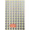 BaiJ Adesivi a Punti Rotondi,16MM Punti Autoadesivi 15 Pack Etichette a Cerchio Colorato Etichette con Codice per Calendari di Marcatura DVD Libri Scolastici Artigianato d'arte 1440 Punti Argento