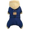 Izefia Cappotto del Cane Antivento Giacca Fredda 4 Gambe Caldo Inverno Spessore Neve Vestiti di Cotone Cappotto del Cane per Il Piccolo Gatto Medio