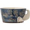 Bloomingville Hezha - Ciotola in gres porcellanato blu - Elegante ciotola per cibo e decorazione, diametro 13 x 7 cm