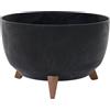Siena Garden Oslo Stone - Vaso per piante effetto cemento, 40 x 25 cm, in plastica sui piedi, con inserto