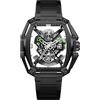 CIGA Design Hunter Orologio Automatico Meccanico Uomo, Cassa Tonneau Ottagonale a Tre Strati, Bracciale in Acciaio H-Link, Lussuoso Orologio Scheletrato, Vetro Zaffiro, Regalo Uomo (Nero)