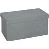HOMCOM Panca Contenitore Imbottita con Coperchio, 76x38x38 cm, Grigio Scuro | Aosom Italy