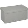 HOMCOM Panca Contenitore Imbottita con Coperchio, 76x38x38 cm, Grigio Chiaro | Aosom Italy
