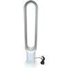 Dyson Cool AM07 - Ventilatore con telecomando, 100 cm, timer 9 ore, silenzioso, bianco/argento, risparmio energetico, ventilatore da camera da letto, volume 48 db, 10 livelli