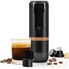 BENFUCHEN Caffettiera portatile: 12V Travel Espresso Machine 12W, 9 Bar pressione 2400mAh batteria ricaricabileper il campeggio, la guida, la casa e l'ufficio (supporto macchina portatile)