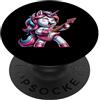 Unicorno Elettrico Chitarra Magica Unicorno Elettrico Suonando Chitarra PopSockets PopGrip Adesivo