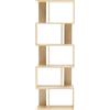 Rebecca Mobili Scaffale Moderno, Libreria Di Legno, 5 Ripiani, In Stile Moderno, Beige, Arredamento Soggiorno Casa Ufficio - Misure: 169 x 60 x 24 cm (HxLxP) - Art. RE4788