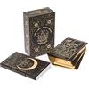 Eighty Eight Miracles Carte mistiche in lamina d'oro e tarocchi neri con guida per principianti e lettori di tarocchi avanzati; grande mazzo di tarocchi con ampia guida ai significati simbolici della storia passata e del