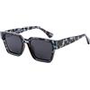 OuShiun Occhiali da sole da uomo, protezione UV400, antiriflesso, unisex, classici, rettangolari, per viaggi, guida, pesca (tartaruga blu)