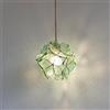 Chrasy E27 Lampadario a Sospensione in Vetro con Portalampada in Ottone in Lampada a Soffitto in Vetro Industriale Design Moderno e Classico Lampade a Sospensione Lampadario (Verde)
