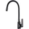 Invena Ligaria rubinetto da cucina verticale nero BZ-39-004