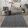 Mias Teppiche Mia's Teppiche Comfort Tappeto moderno a pelo corto, lato inferiore antiscivolo, lavabile fino a 30 gradi, morbidissimo, effetto pelliccia, Antracite, 300 x 400 cm