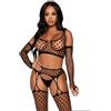 Leg Avenue Completino Sexy Crop Top and Gloves Nero [Extra 5% PER I CLIENTI REGISTRATI]