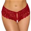Cottelli - slip di pizzo aperto (rosso) - L