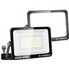 Willpower 2PCS Faretto LED Esterno 200W 20000LM, Faro LED con Spina Proiettore LED 6000K Bianco IP66 Luce di Sicurezza a LED Illuminazione per Garage Giardino Cortile Patio Piazza Officina