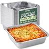 Matana - 25 Grandi Teglie Alluminio, Contenitori Alluminio per Cuocere al forno, Grigliare