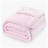 SOCHOW - Coperta in pile Sherpa rosa chiaro 220 x 240 cm, super morbida su entrambi i lati, lusso eccezionale