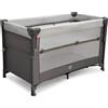 GIOJOY Lettino da Viaggio Deluxe a 2 Livelli Pieghevole Sponda Arrotolabile, Grigio