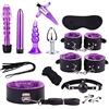 lineno Set Bondage 13 Pezzi Legami Letto Con SM Manette Sesso Benda Frusta Morsetti Capezzoli Gag Plug Anale Set Giocattoli Sessuali Perfetto per Principianti e Coppie Esperte Bondage Set (Viola)