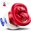 SuperLove 5in1 Sucking, Licking, Heating & Vibrating Mouth Pleaser Red