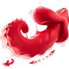 SuperLove G-Spot Tongue Thrusting Dual Vibrator with App Red