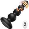 SuperLove 360 Rotating & Vibrating Anal Beads Black