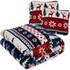 Ruhhy Coperta calda con animali da corsa, 160 x 200 cm, regalo di Natale e Natale 24825