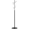 HAKU Appendiabiti grigio, nero, Legno massiccio, metallo, acciaio tubolare - Dim. A 170 cm x Ø 36 cm, Stile Moderno