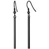 FindChic Orecchini Pendenti Donna Nero in Acciaio Inossidabile Orecchini Donna Lunghi a Barra Placcato Nero Regalo di Natale/San Valentino/Compleanno