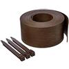 Amazon Basics Bordura per aiuole con 10 picchetti, 13 cm/5 pollici x 12 m/40 piedi, Marrone
